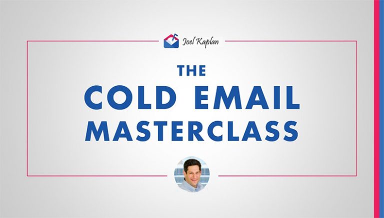 [SUPER HOT SHARE] Joel Kaplan – Cold Email Masterclasses Download