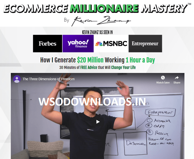 [SUPER HOT SHARE] Kevin Zhang – Ecommerce Millionaire Mastery UP2 Download