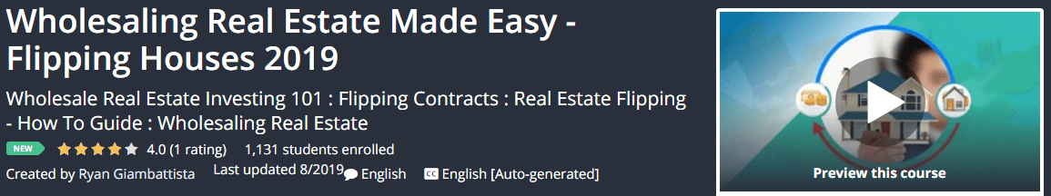 [GET] Wholesaling Real Estate Made Easy – Flipping Houses 2019 Download